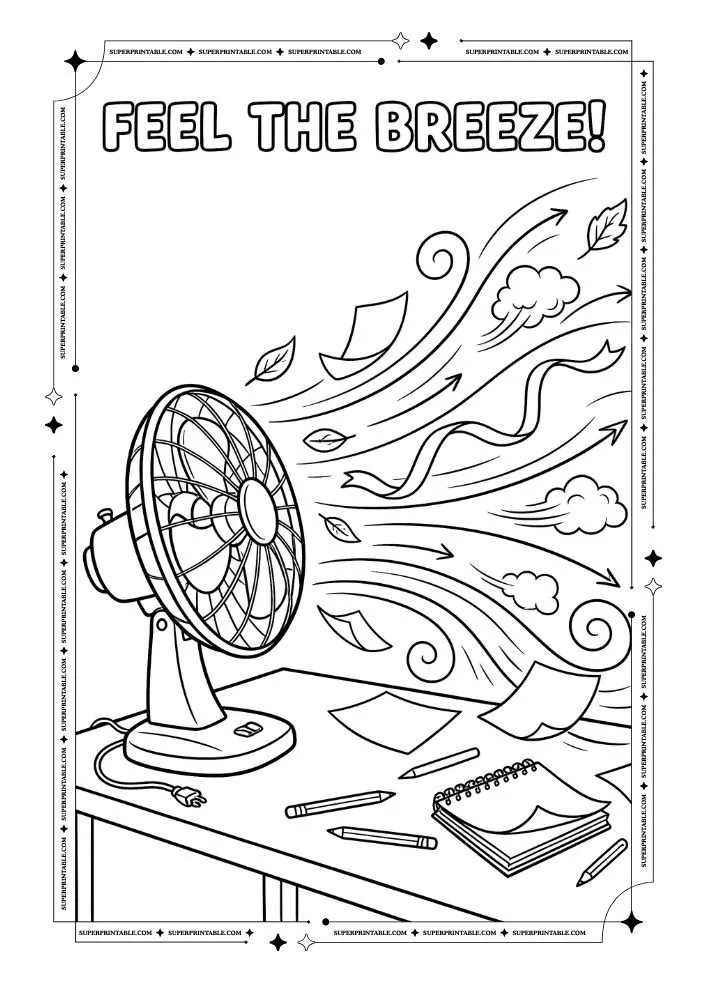 Desk Fans Coloring Pages 9