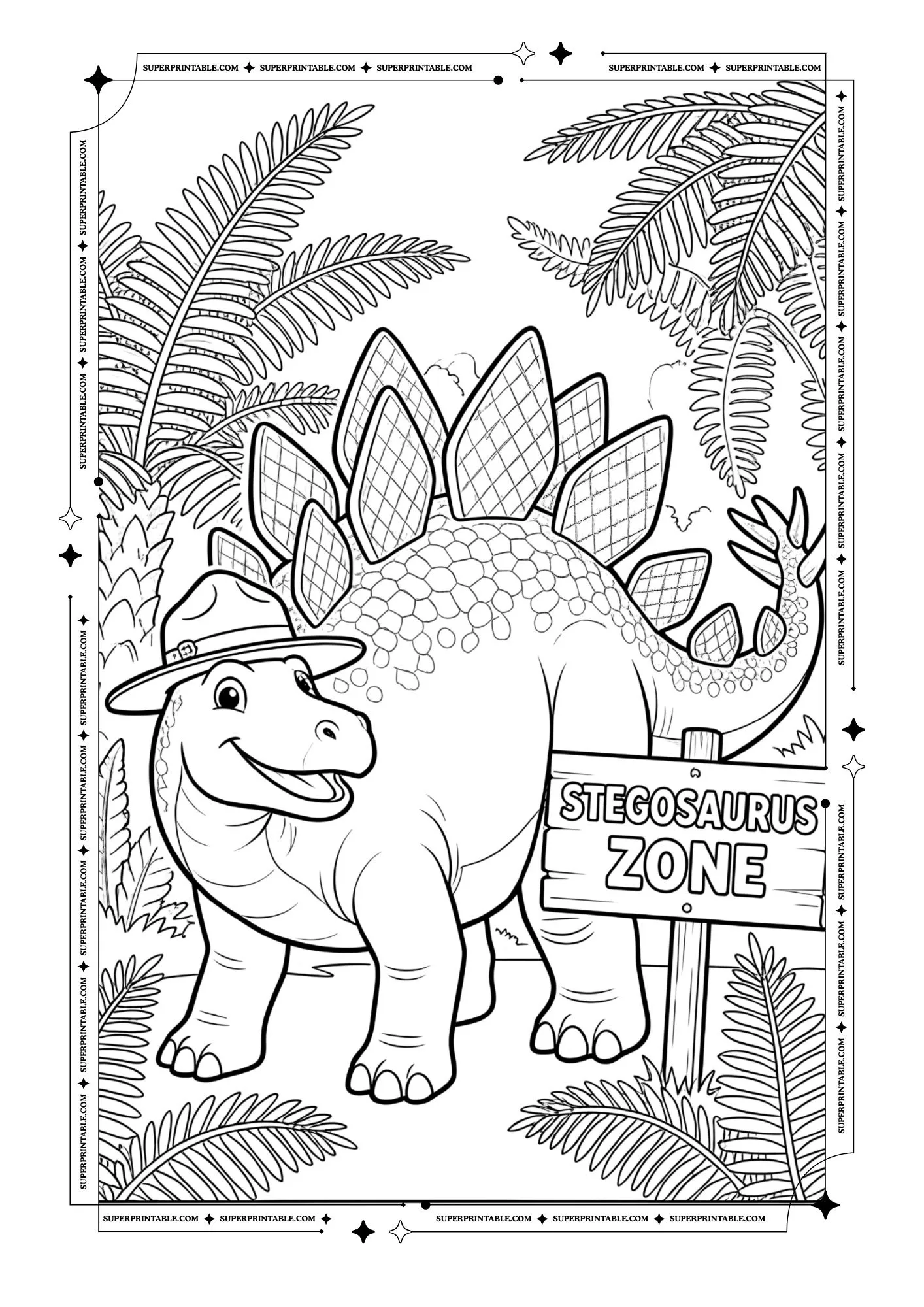Dino Park Adventures Coloring Pages 10