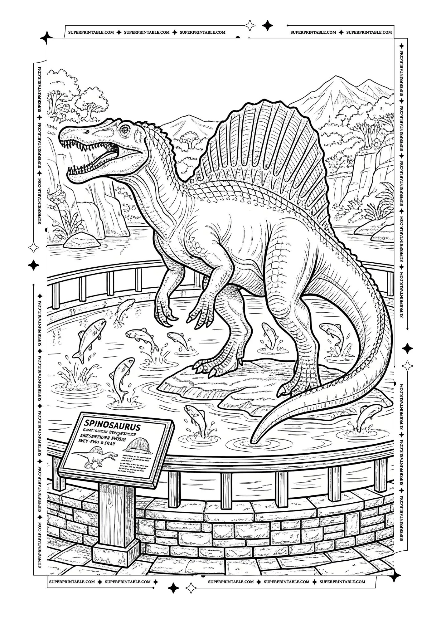 Dino Park Adventures Coloring Pages 14
