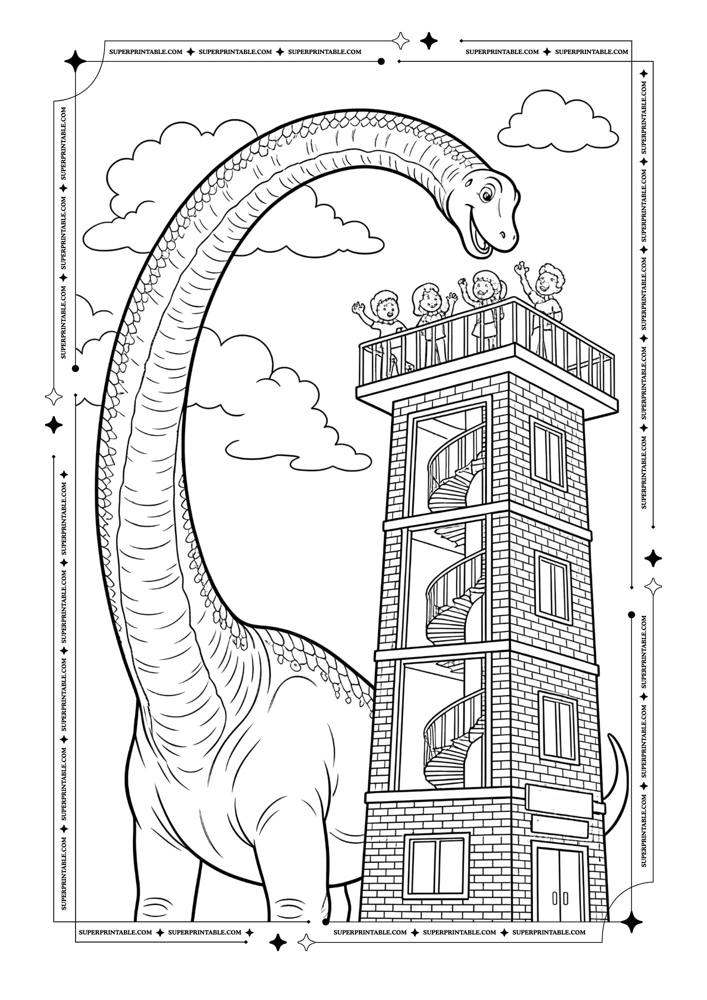 Dino Park Adventures Coloring Pages 15