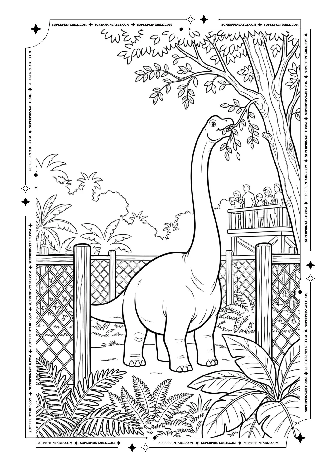 Dino Park Adventures Coloring Pages 3
