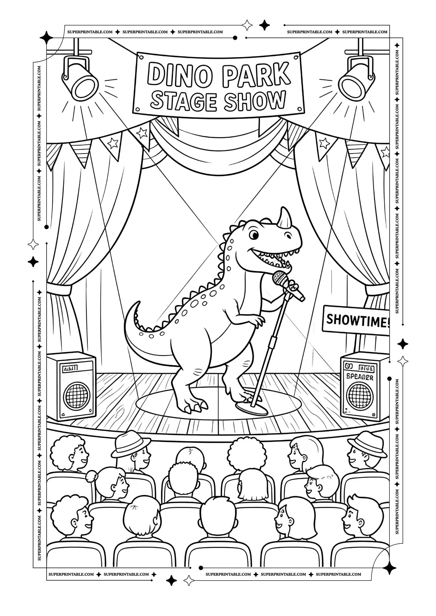 Dino Park Adventures Coloring Pages 6