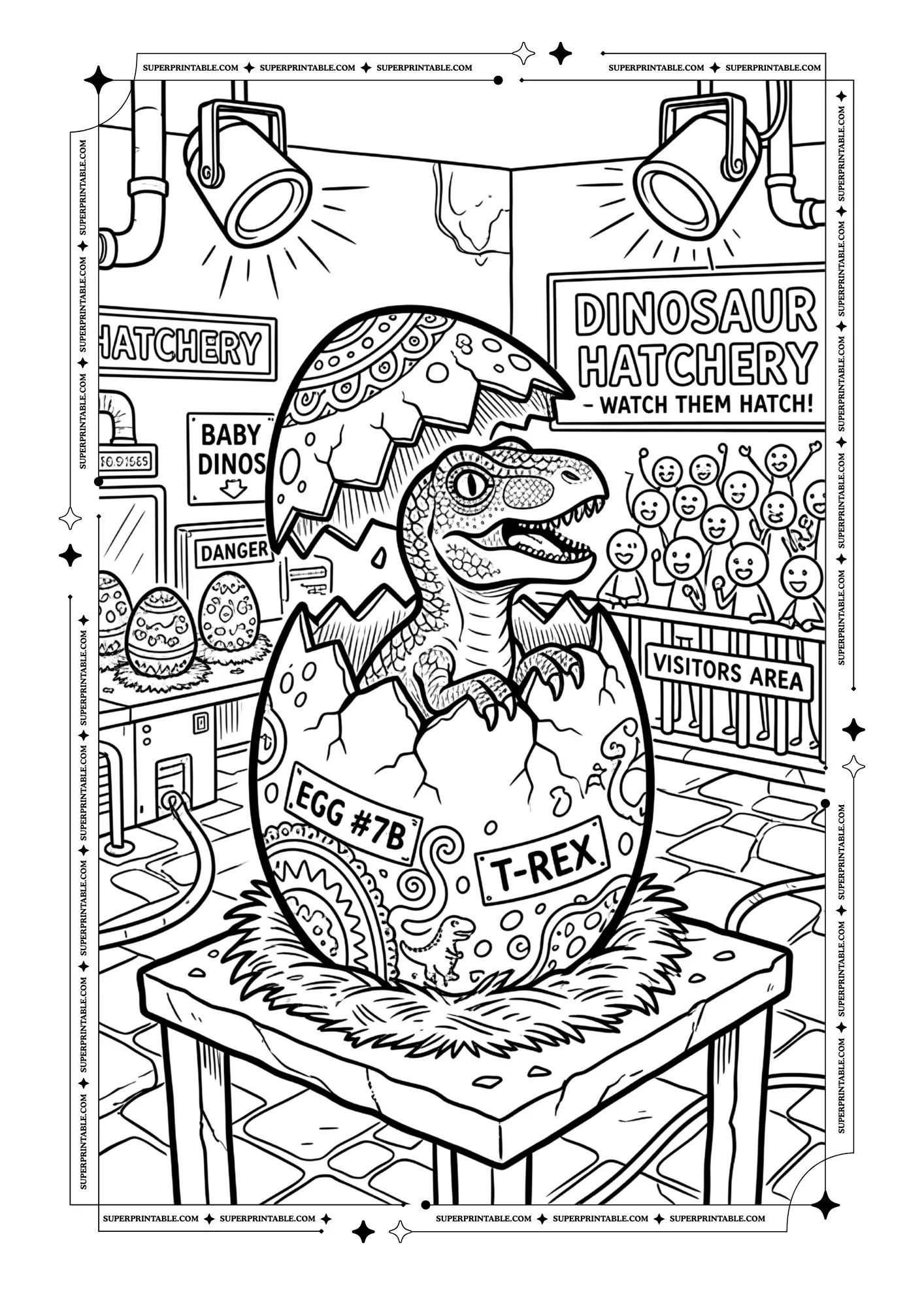 Dino Park Adventures Coloring Pages 8