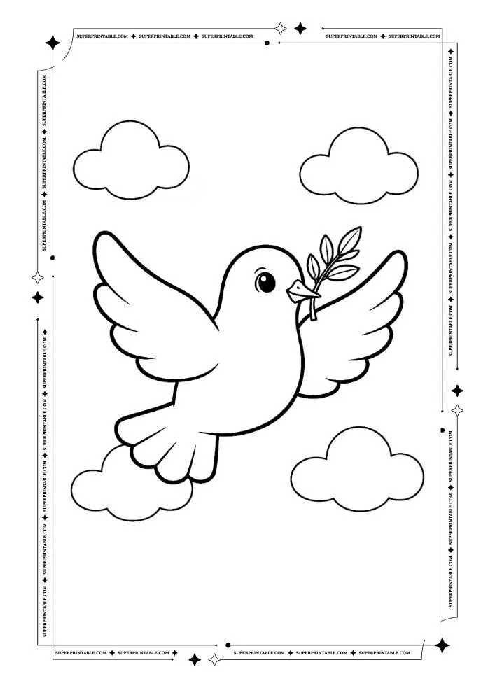 Dove Coloring Pages 1