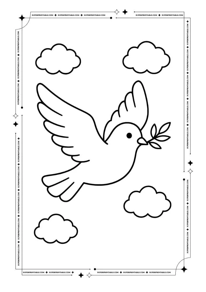 Dove Coloring Pages 12