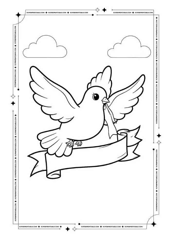 Dove Coloring Pages 9