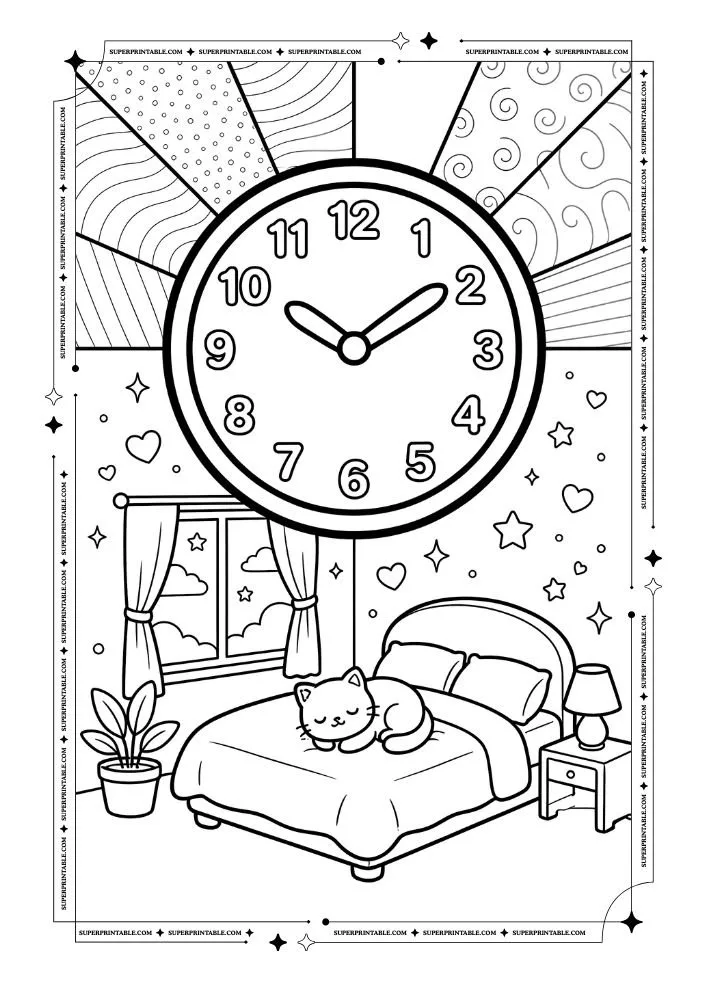 Dreamy Room Aesthetic Coloring Pages 3