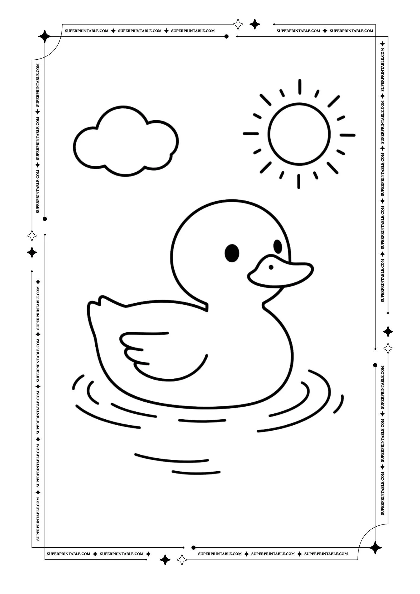 Duck Coloring Pages 1