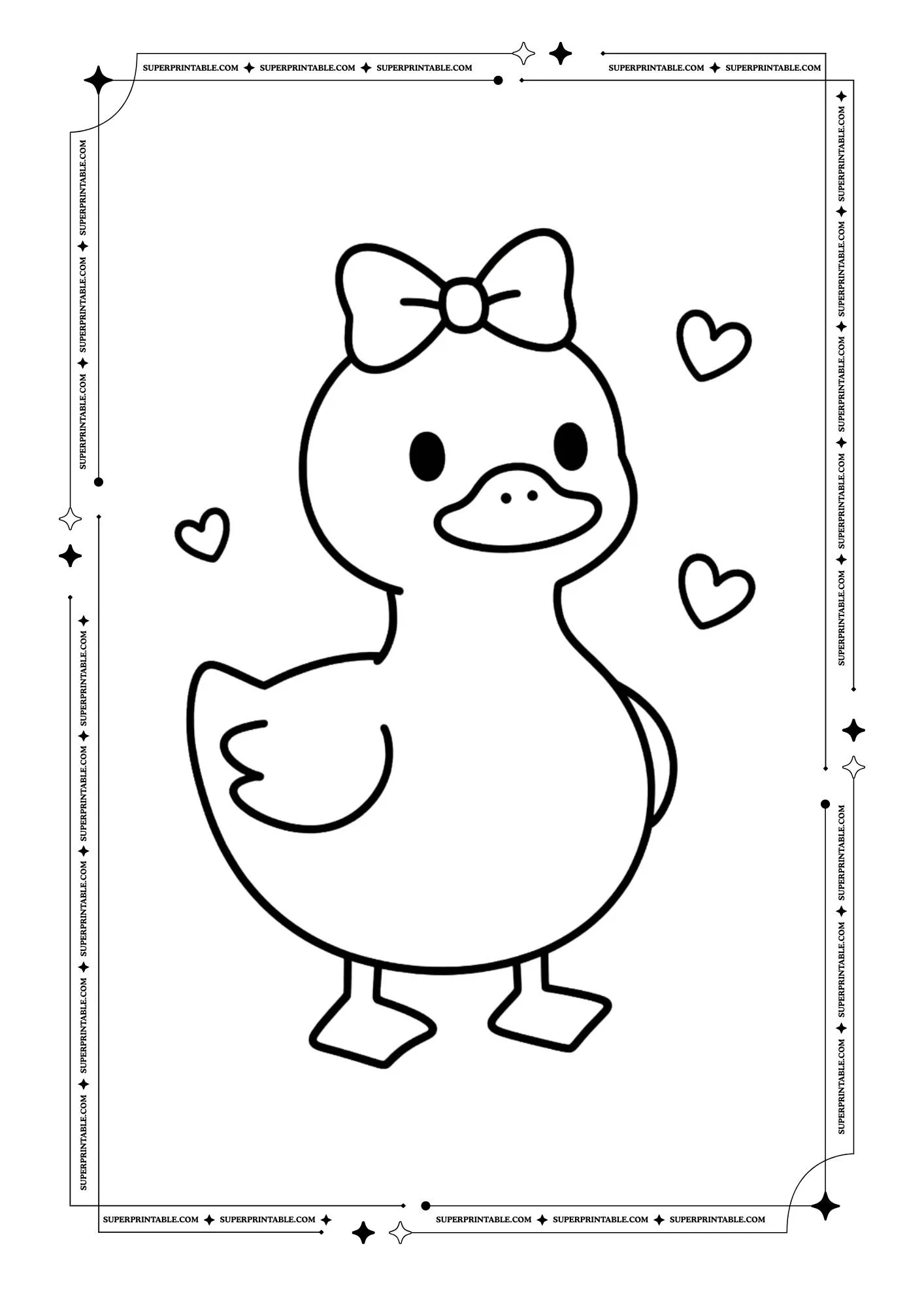 Duck Coloring Pages 2