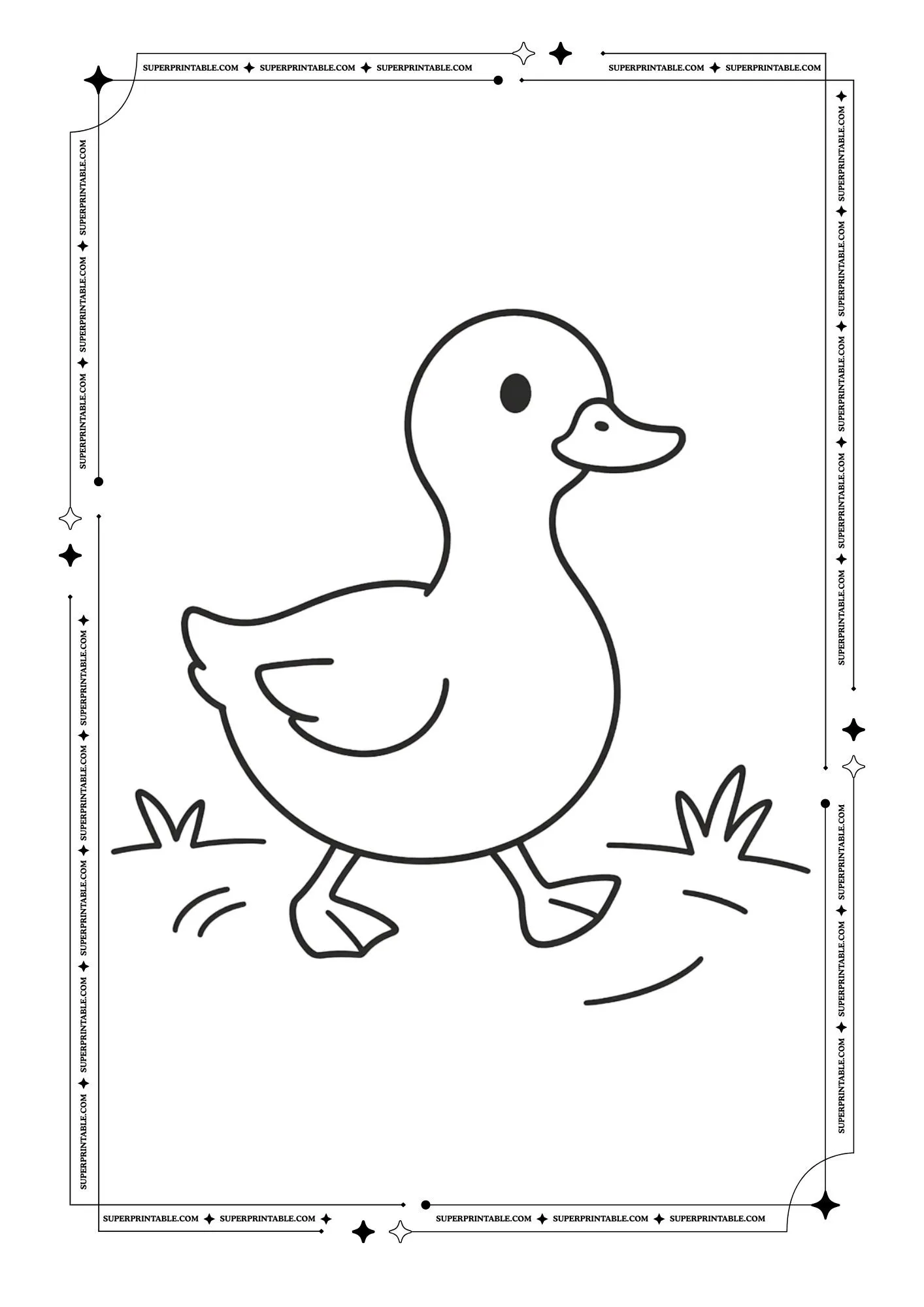 Duck Coloring Pages 4