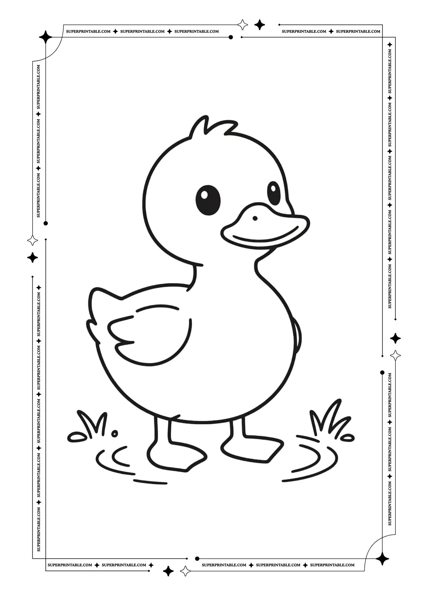 Duck Coloring Pages 5