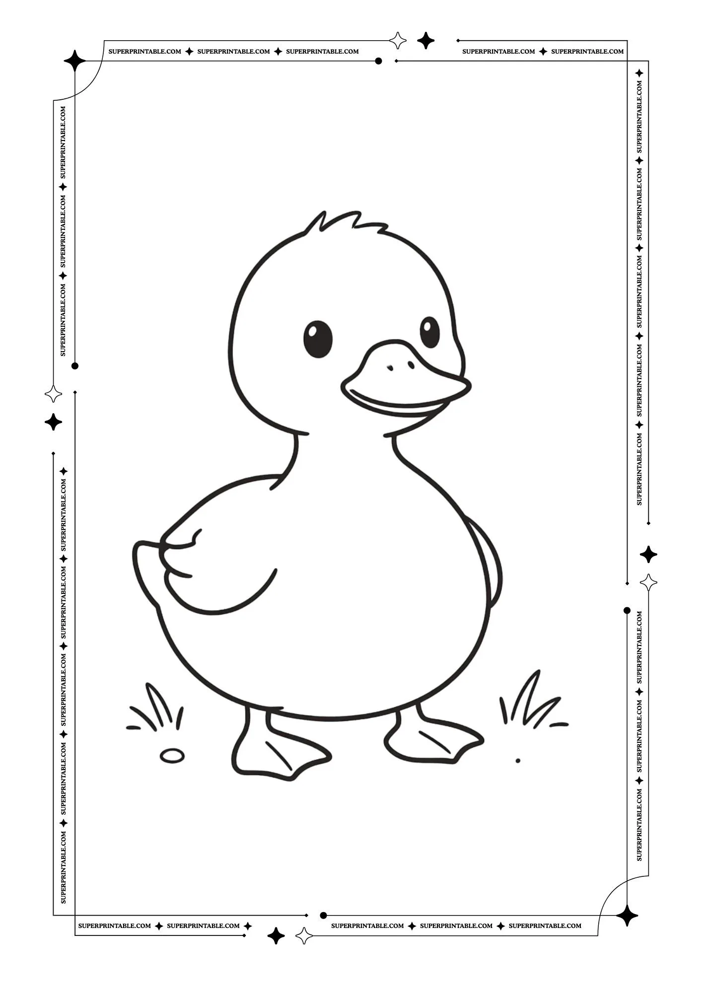 Duck Coloring Pages 6