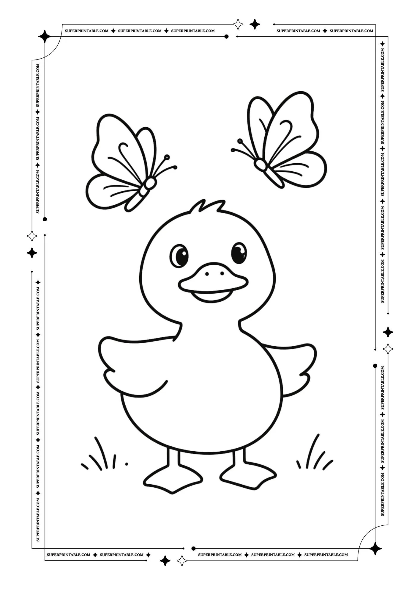 Duck Coloring Pages 7