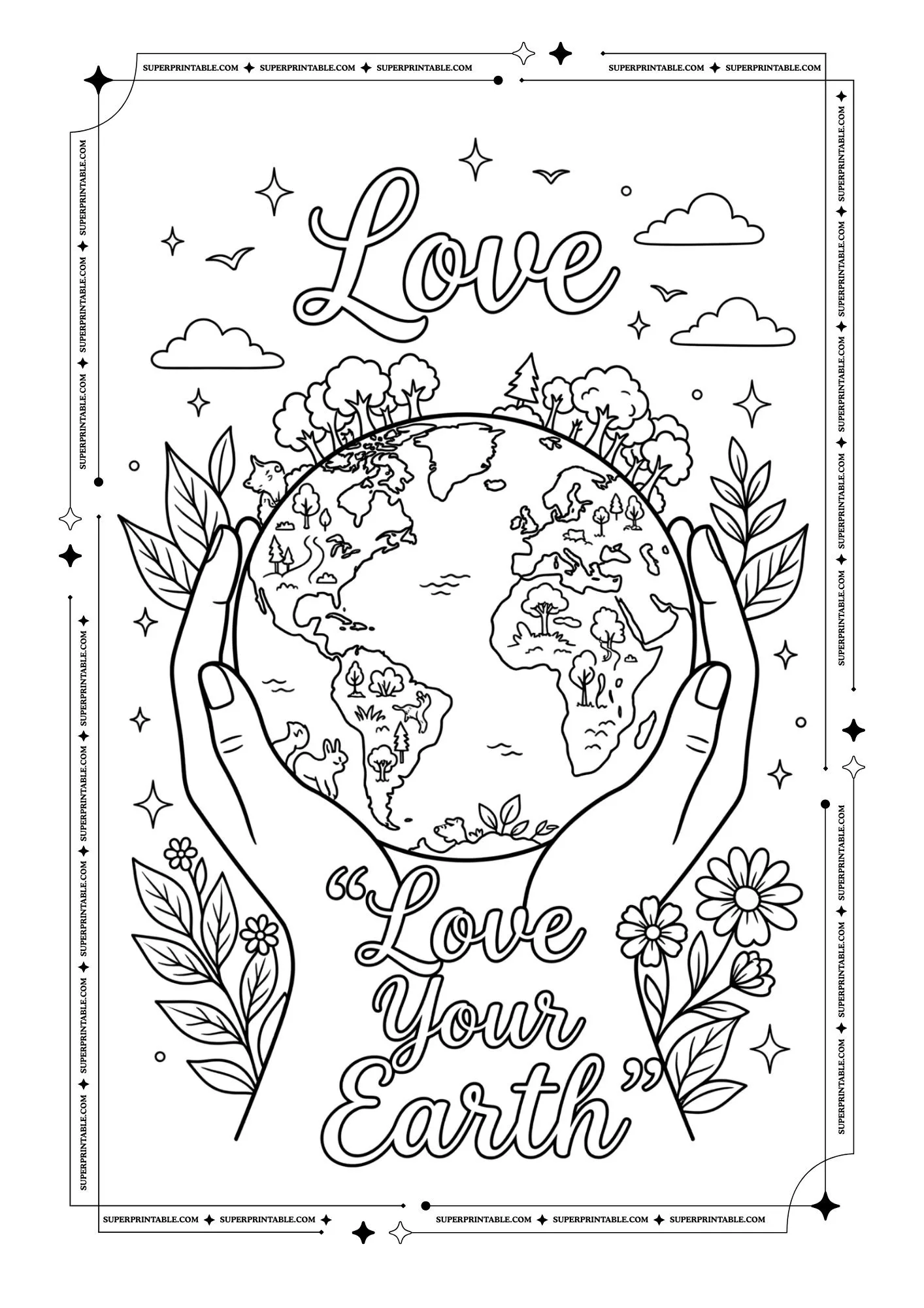 Earth Day Coloring Pages 1