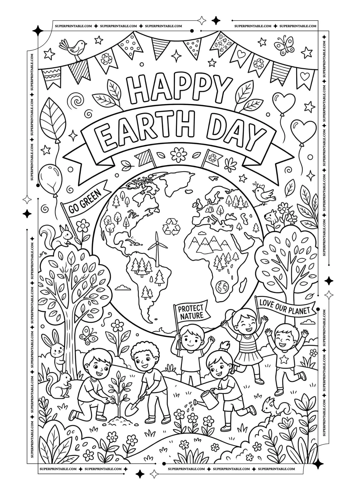 Earth Day Coloring Pages 3