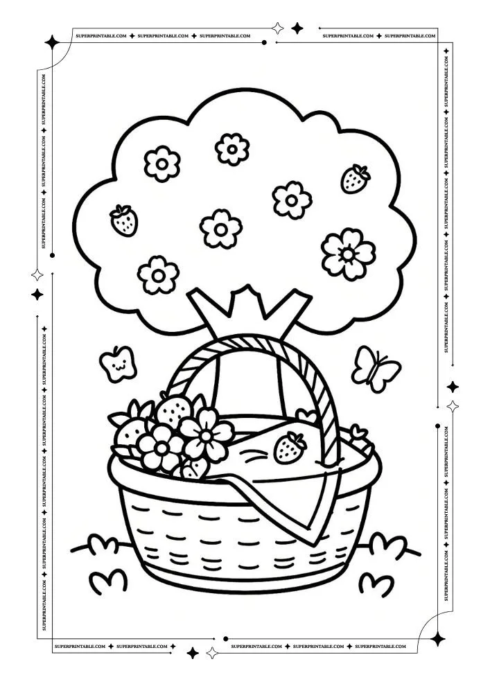 Easy Spring Coloring Pages 1