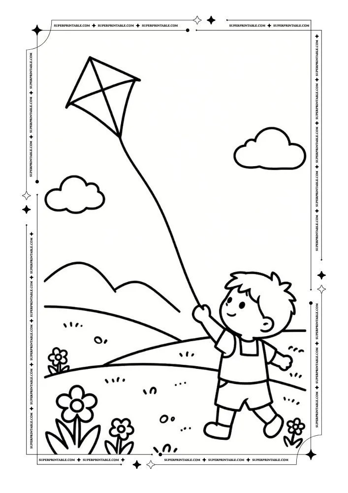 Easy Spring Coloring Pages 12