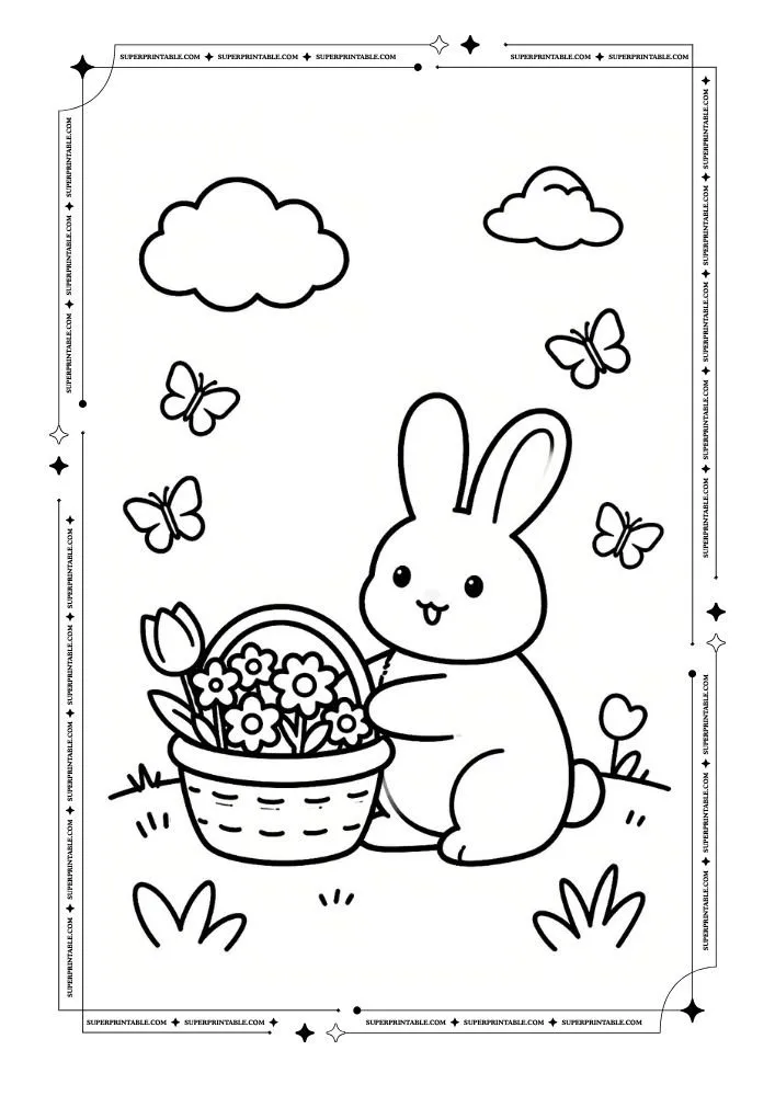 Easy Spring Coloring Pages 13