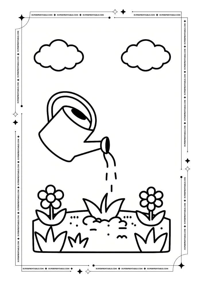 Easy Spring Coloring Pages 14