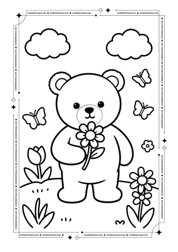 Easy Spring Coloring Pages 15
