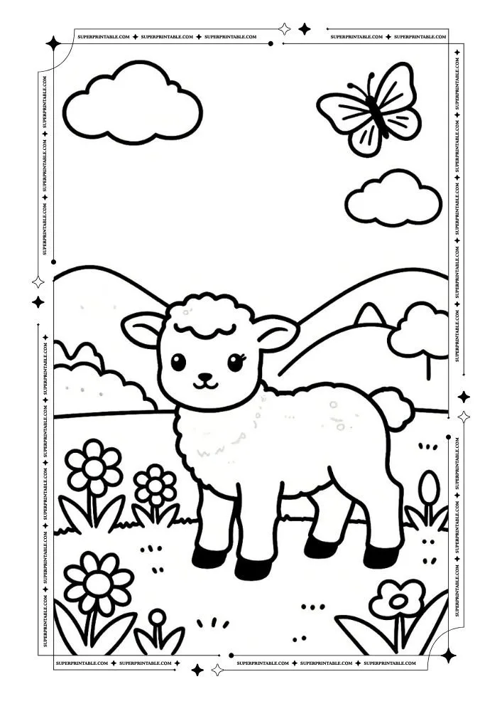 Easy Spring Coloring Pages 2