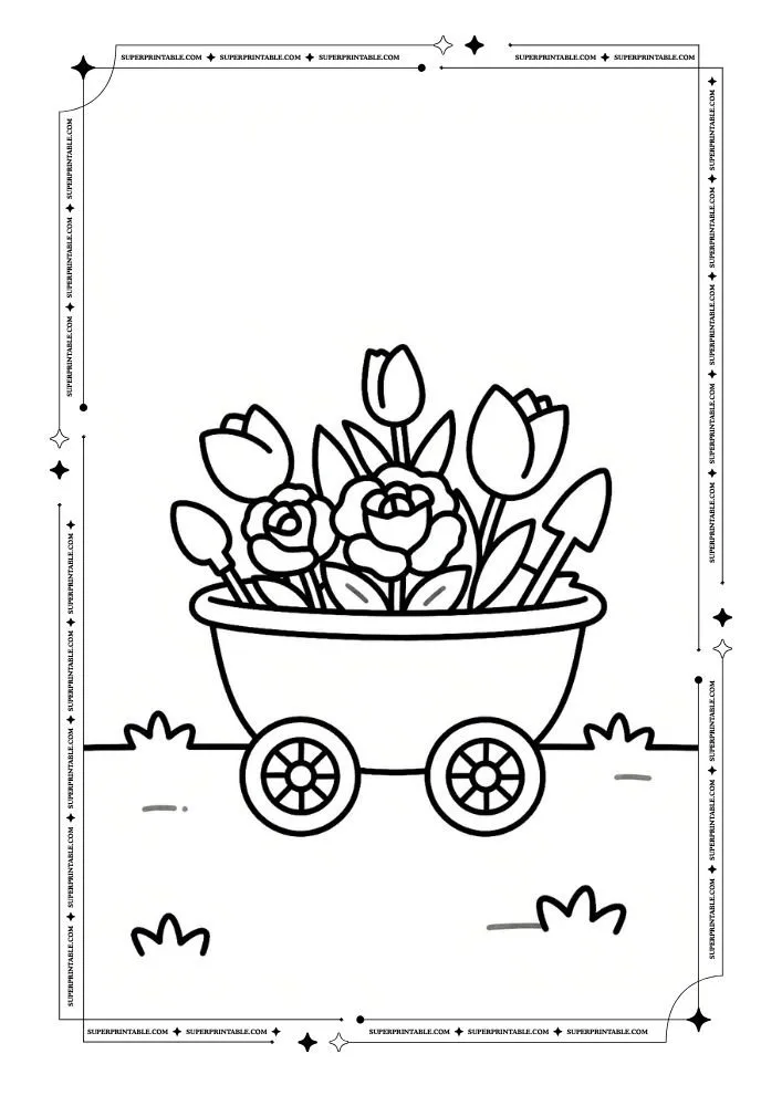 Easy Spring Coloring Pages 20