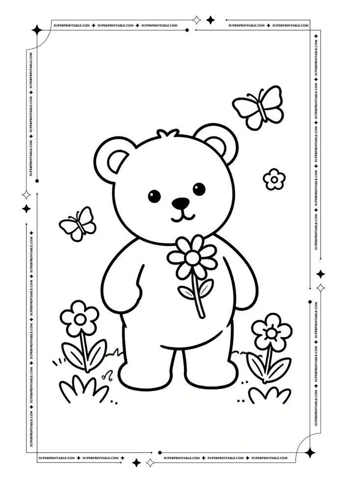 Easy Spring Coloring Pages 21