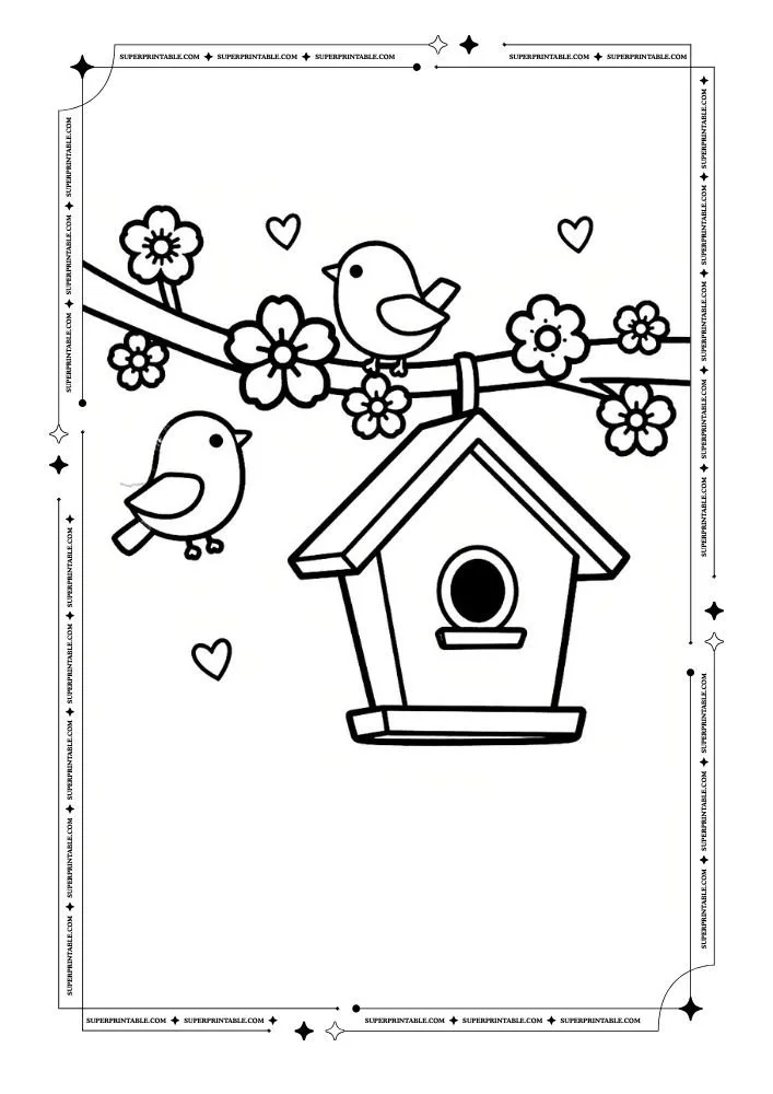 Easy Spring Coloring Pages 25