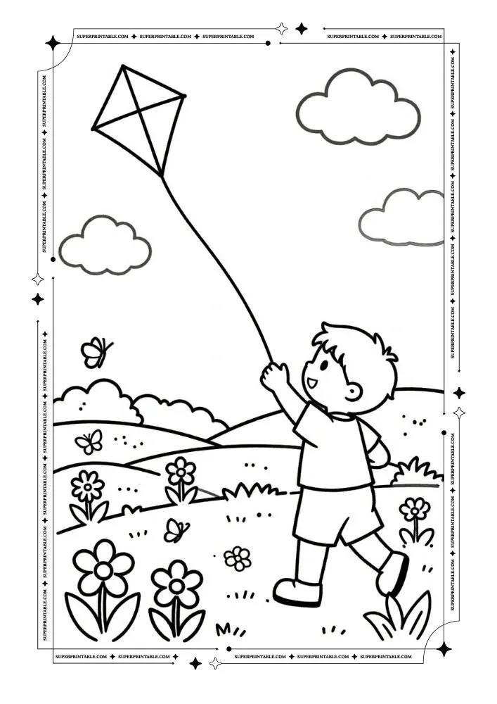 Easy Spring Coloring Pages 27