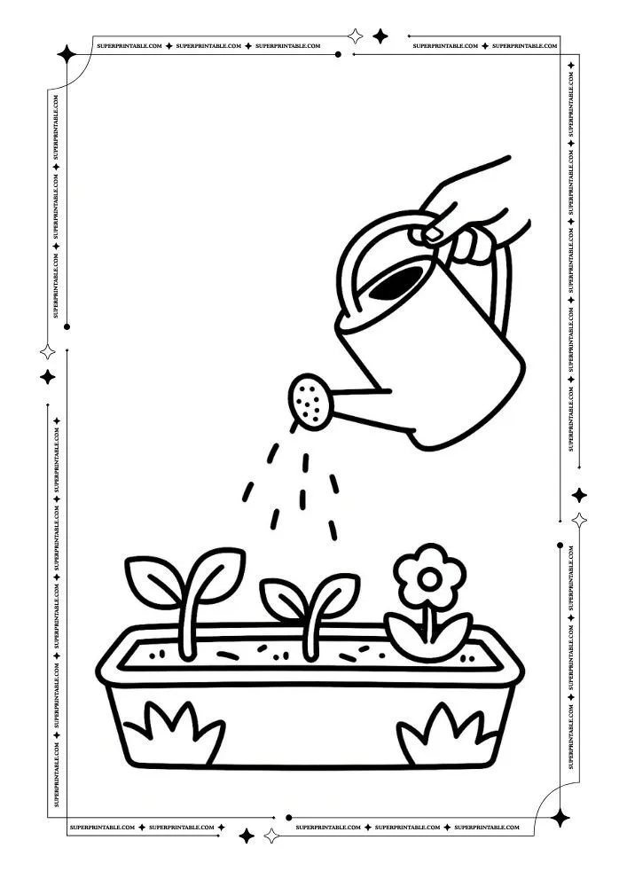 Easy Spring Coloring Pages 28