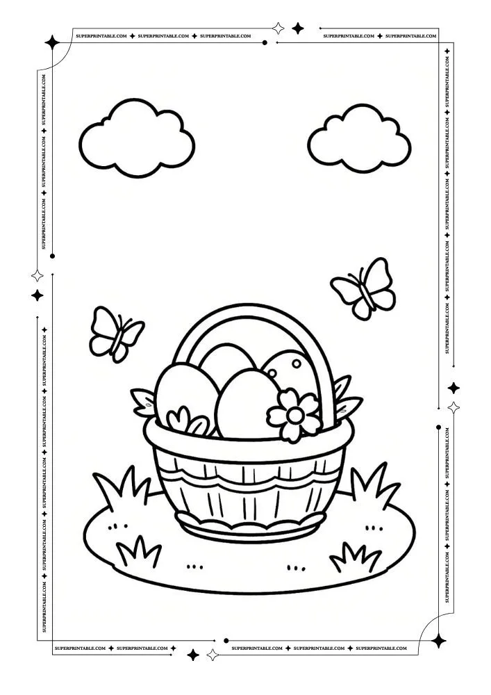Easy Spring Coloring Pages 29