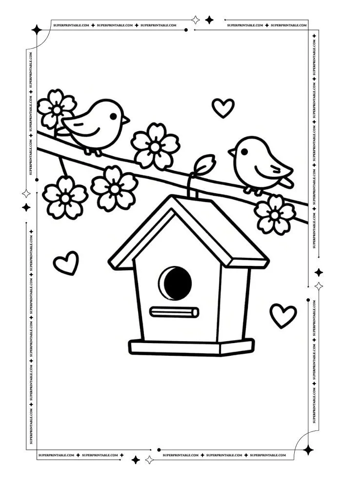Easy Spring Coloring Pages 3