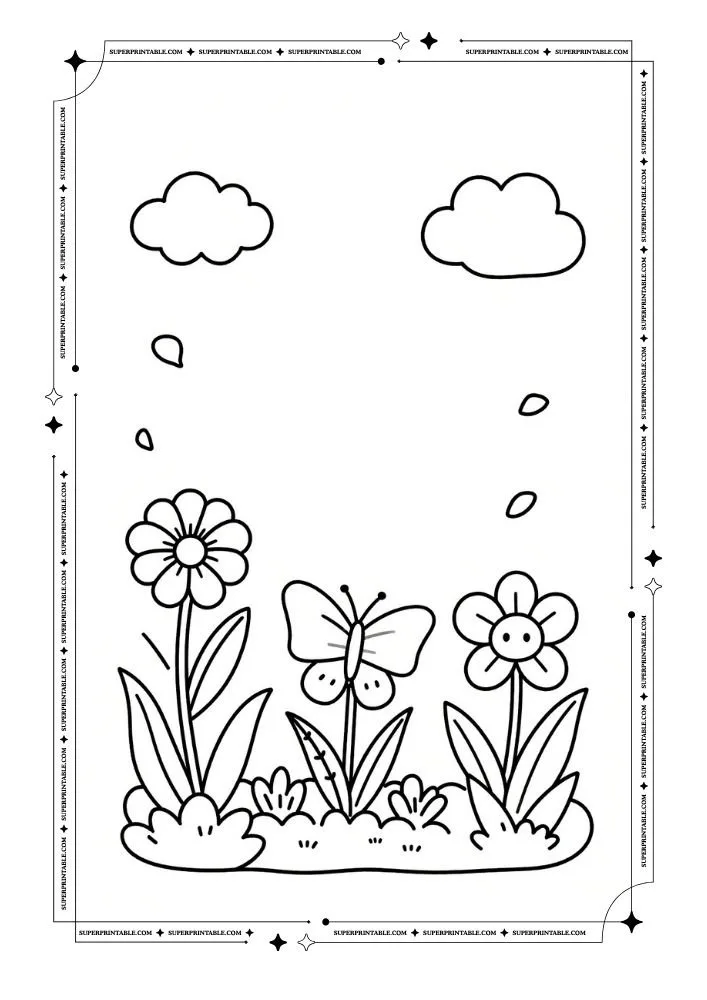 Easy Spring Coloring Pages 41