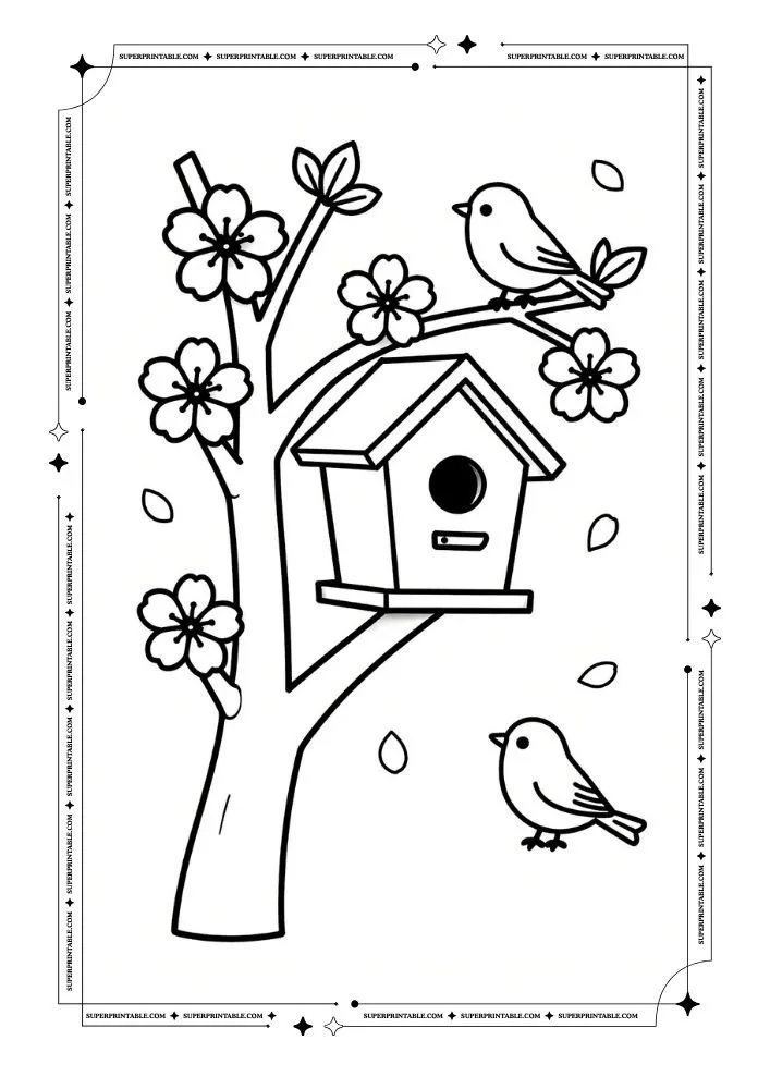 Easy Spring Coloring Pages 42