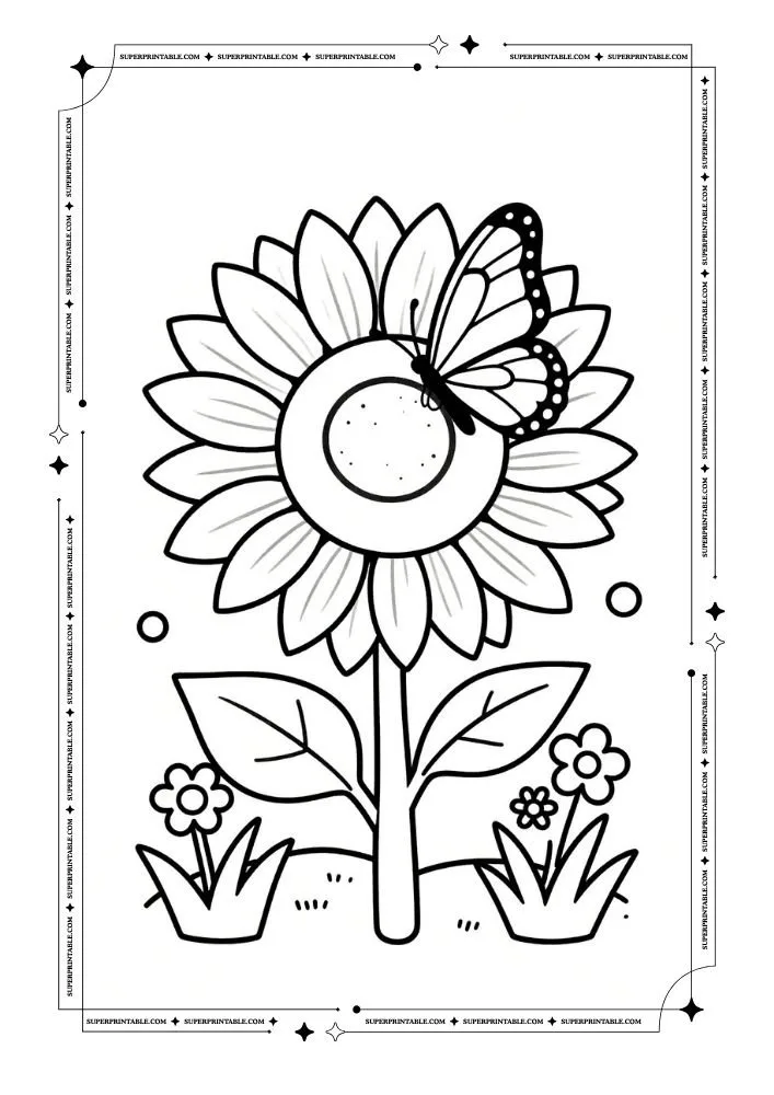 Easy Spring Coloring Pages 44