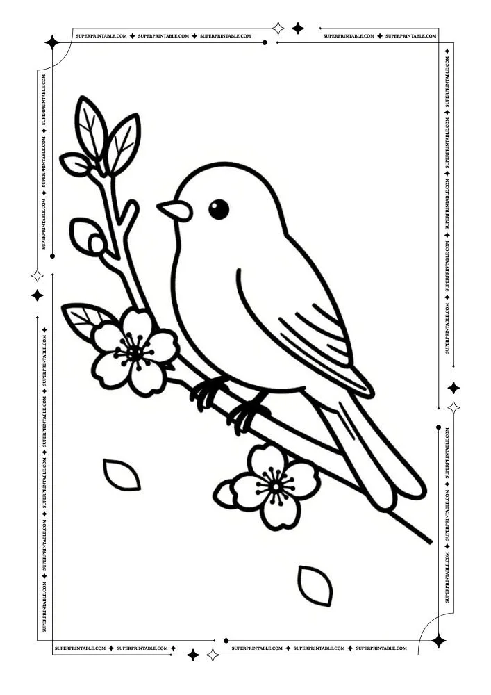 Easy Spring Coloring Pages 46