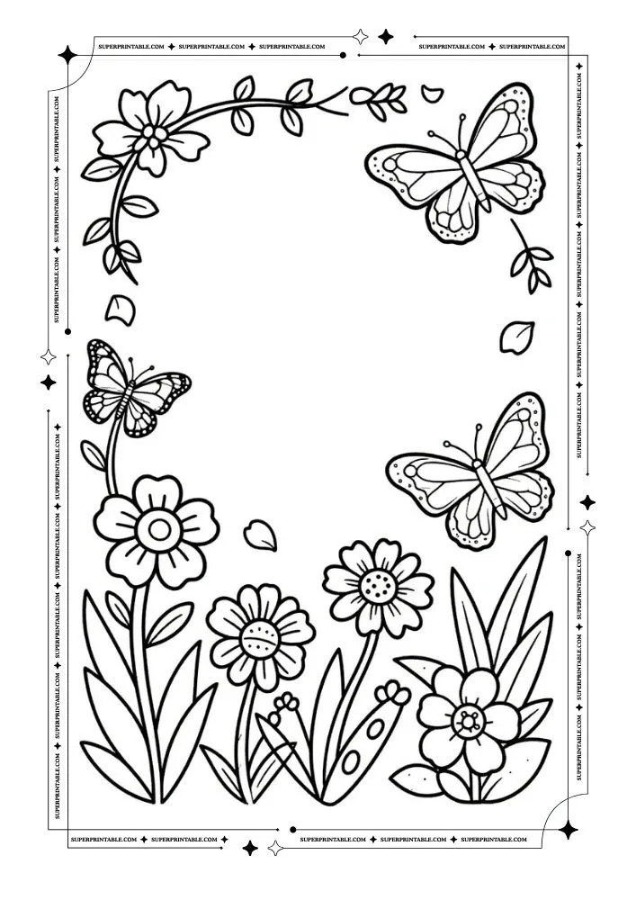 Easy Spring Coloring Pages 5