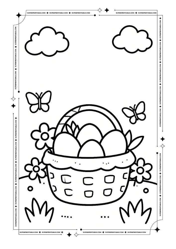 Easy Spring Coloring Pages 6