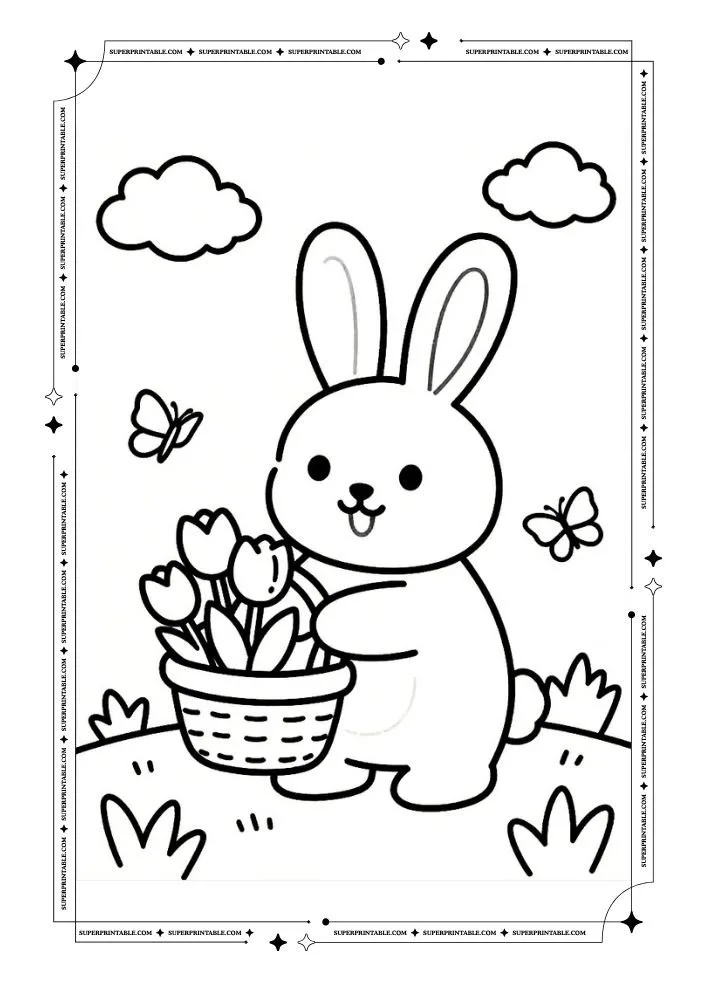 Easy Spring Coloring Pages 7