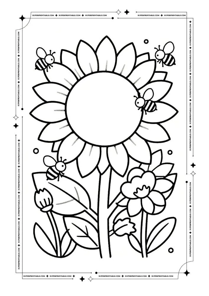 Easy Spring Coloring Pages 8