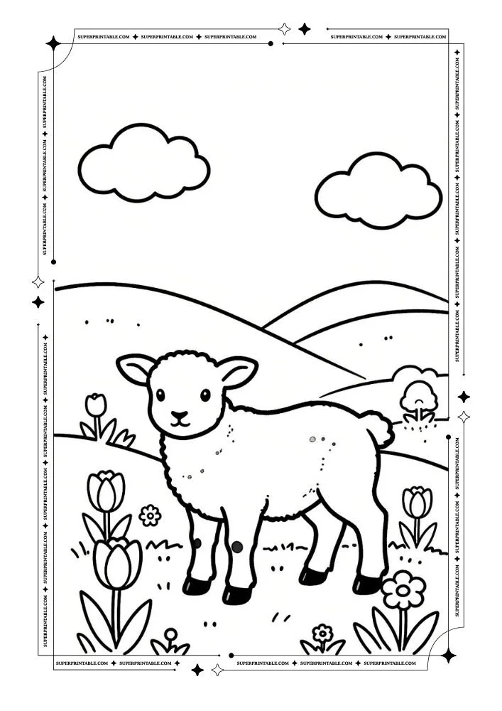 Easy Spring Coloring Pages 9