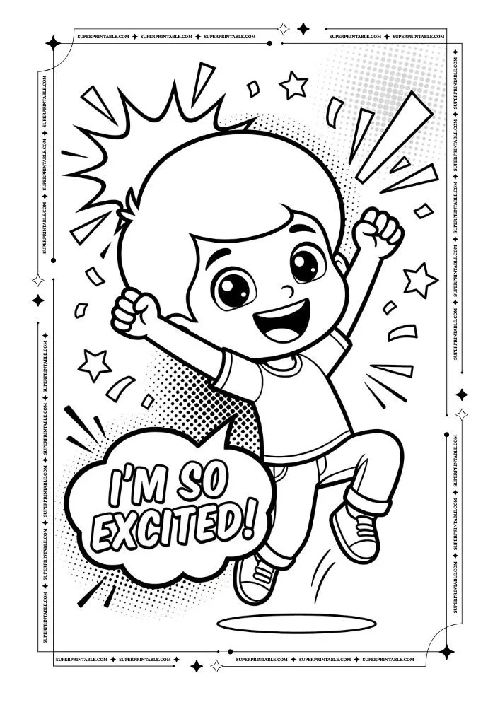 Feelings Emotions Pop Art Coloring Pages 3