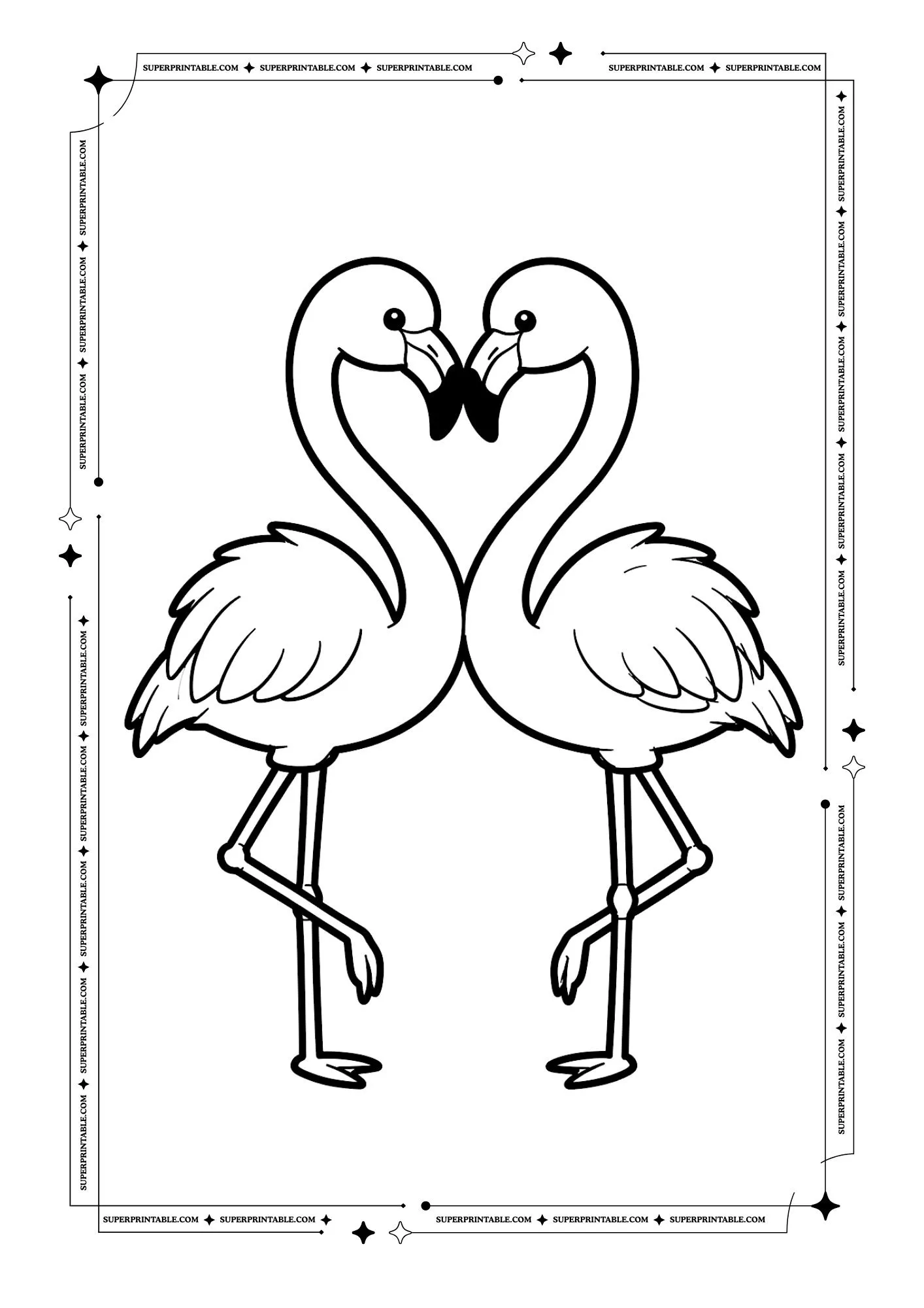 Flamingo Coloring Pages 1