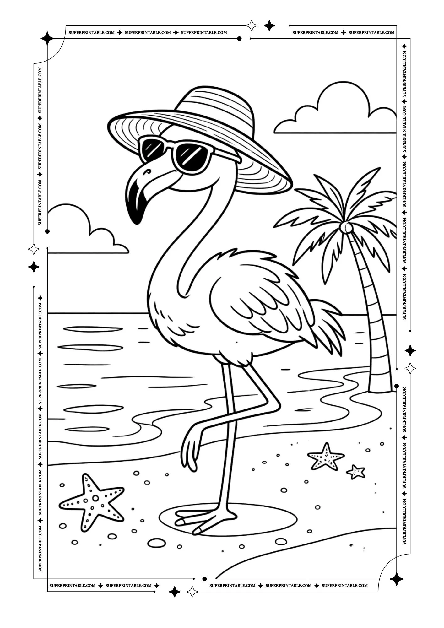 Flamingo Coloring Pages 5