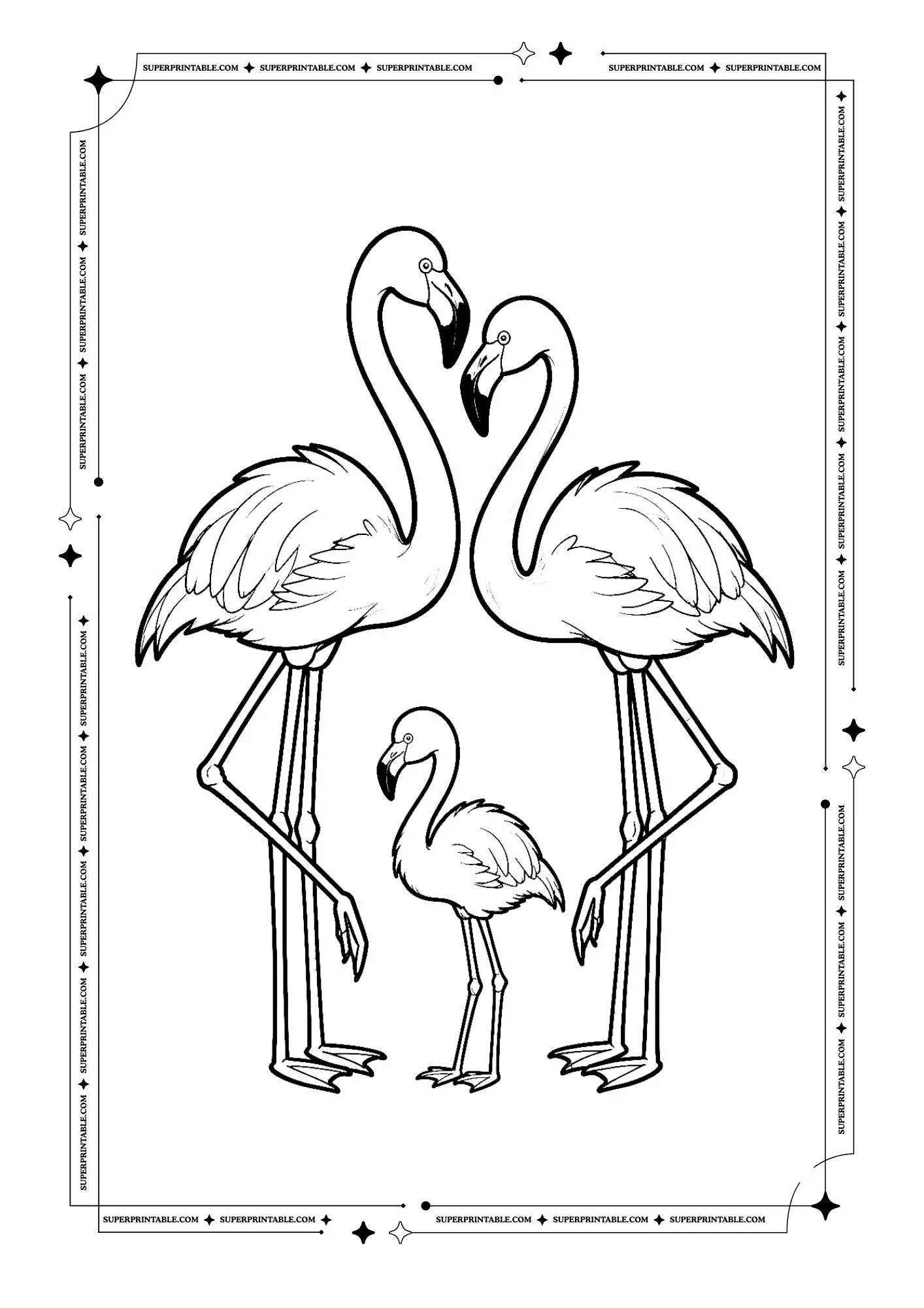 Flamingo Coloring Pages 7