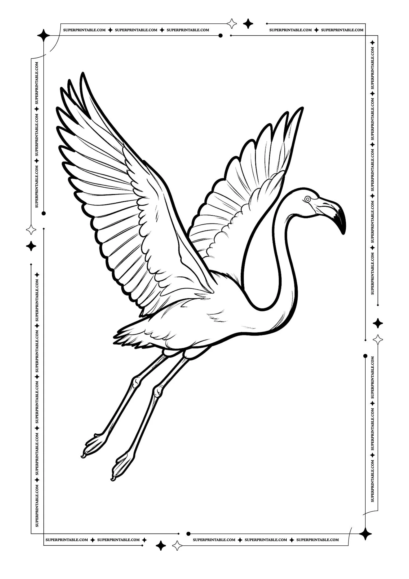 Flamingo Coloring Pages 8