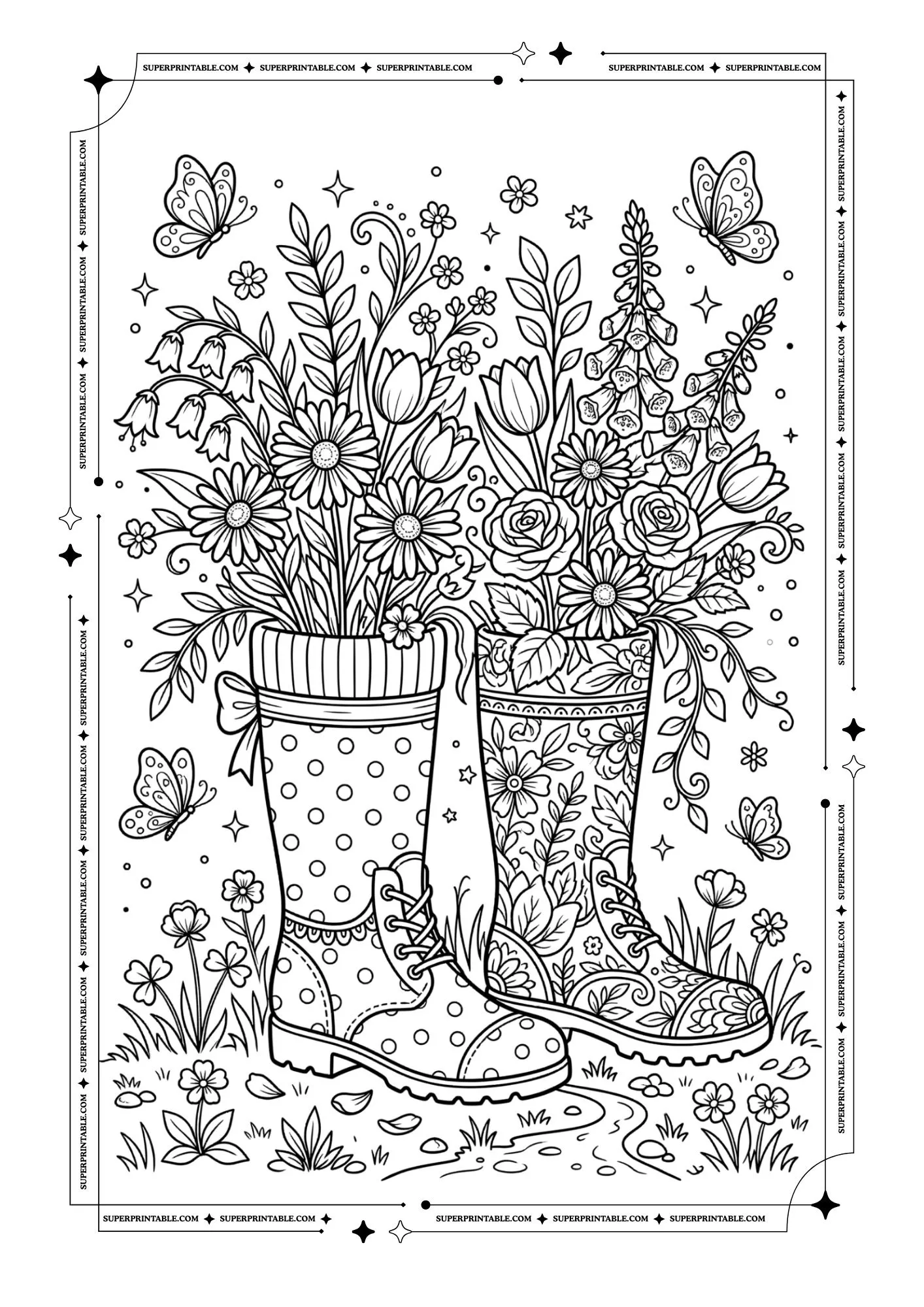 Flower Coloring Pages 1