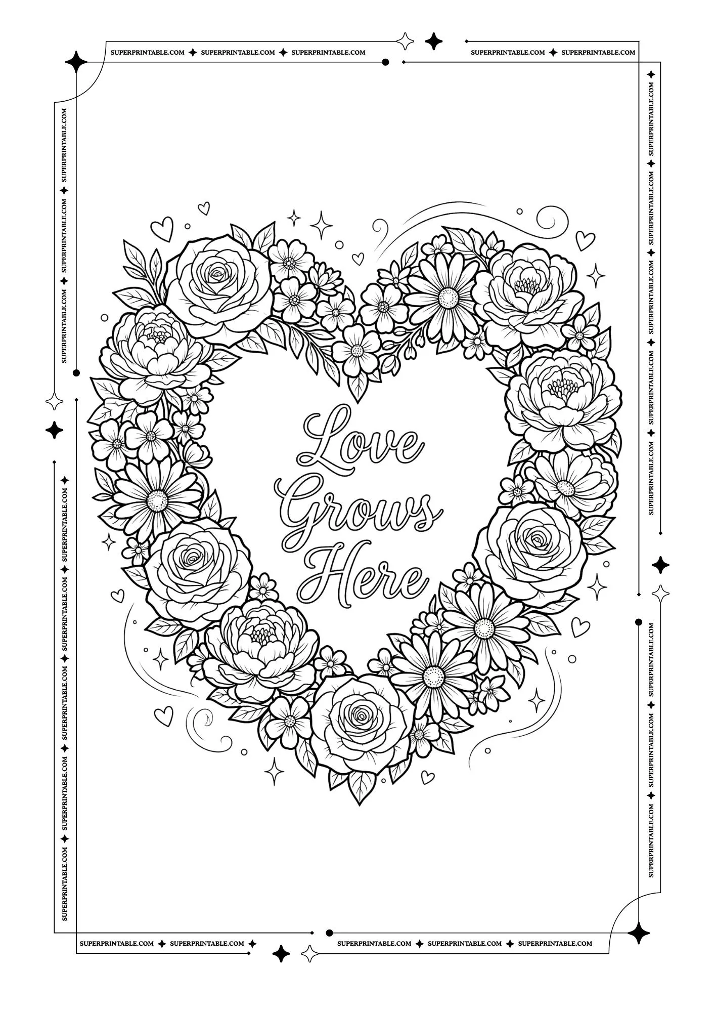 Flower Coloring Pages 10