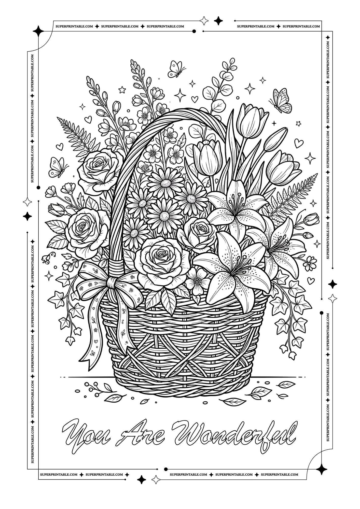 Flower Coloring Pages 3