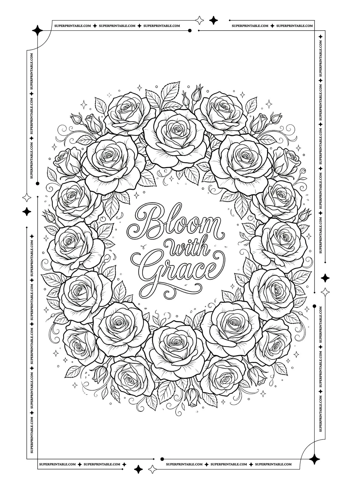 Flower Coloring Pages 4